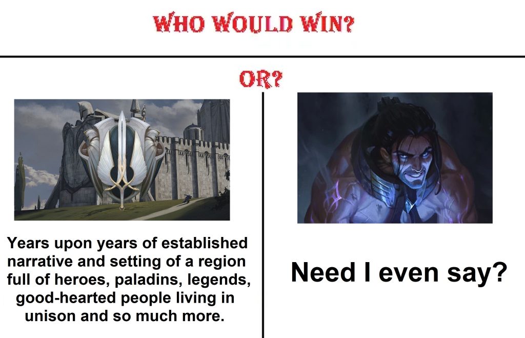 how does riot games portray the rivalry between demacia and noxus 1754829048 GameOLL