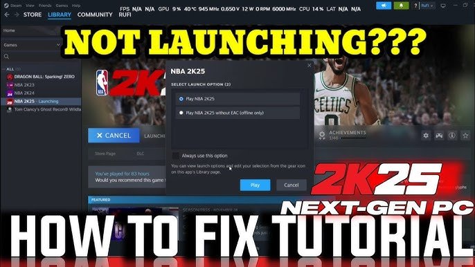 how to fix the issue of NBA 2K26 not launching after an update 1754826345 GameOLL